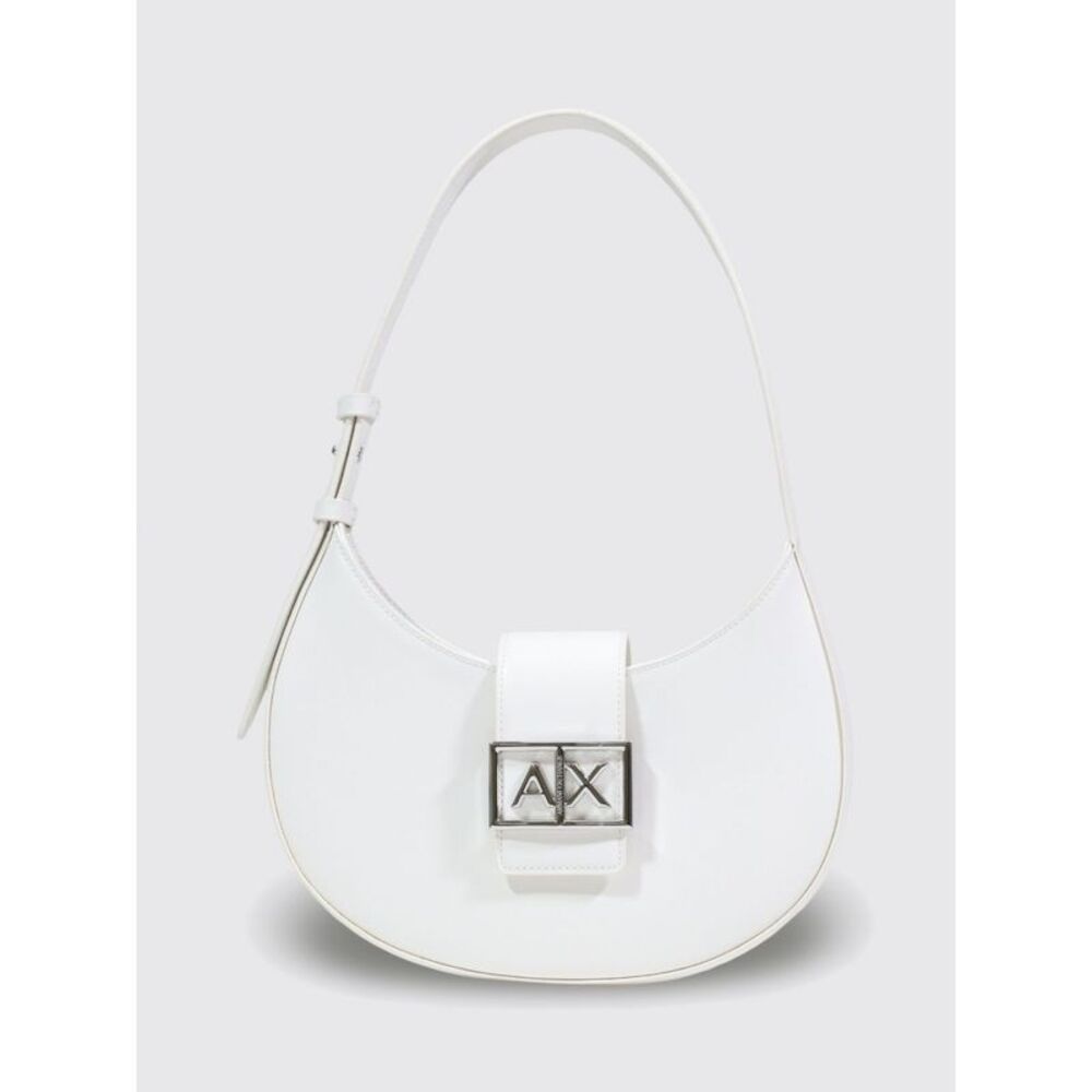 Armani Exchange Women Hobo Shoulder Bag With Metal Logo Armani Exchange